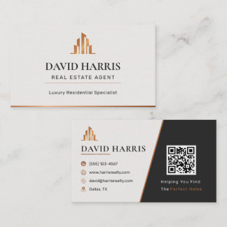 Carte De Visite Agent immobilier minimaliste moderne | | Luxe en c