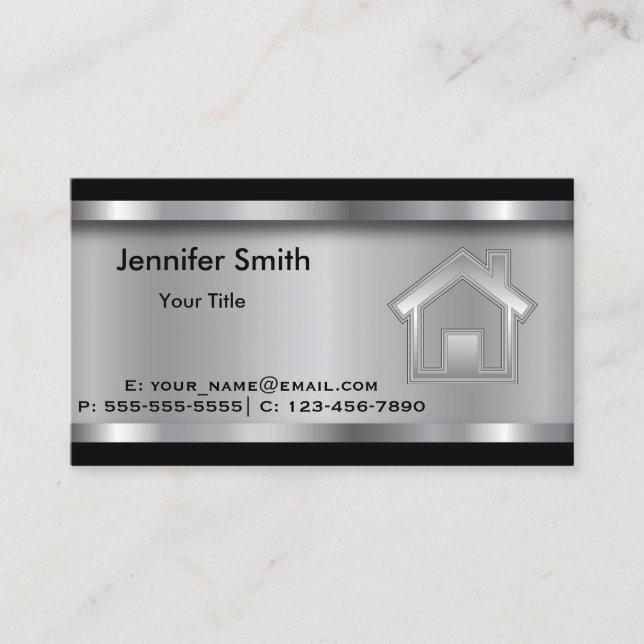 Carte De Visite Agent immobilier | Modèle | Professionnel (Devant)