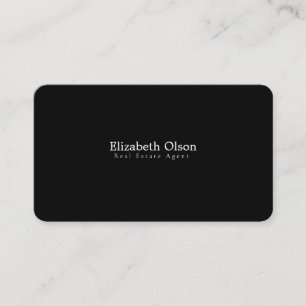 Carte De Visite Agent immobilier moderne Promotional simple noir b