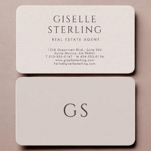 Carte De Visite Agent immobilier neutre