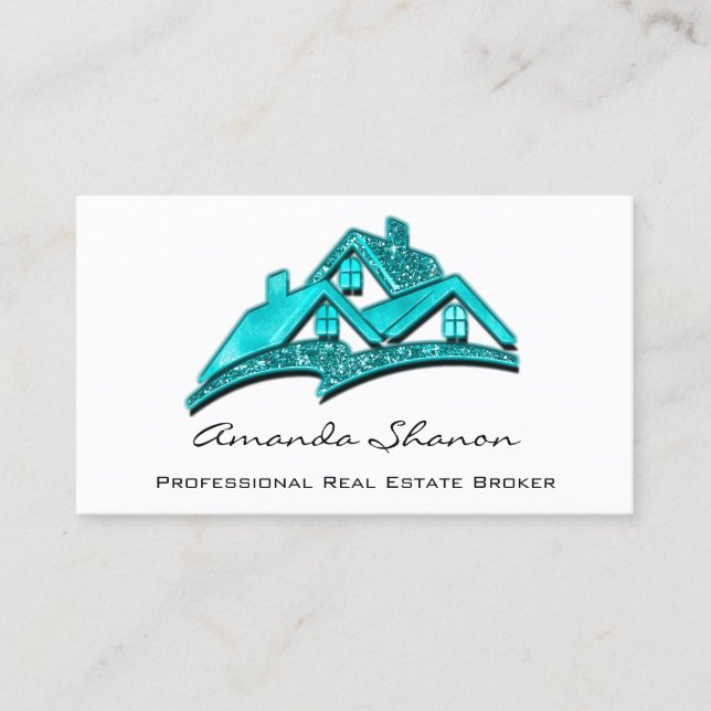Carte De Visite Agent immobilier professionnel Broker Beach Housto (Devant)