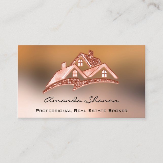 Carte De Visite Agent immobilier professionnel Courtier Ombre Hous (Devant)