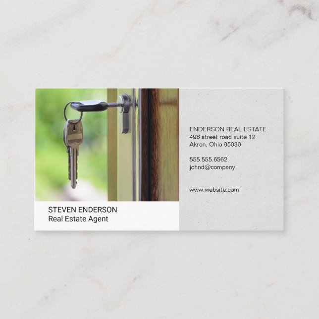 Carte De Visite Agent immobilier | Propriétés | Ouverture (Devant)
