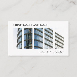 Carte De Visite Agent immobilier QR-Code bâtiments de bureau moder