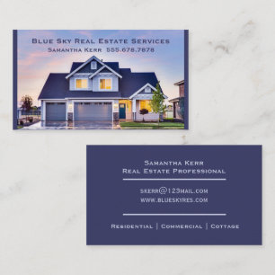 Carte De Visite Agent immobilier Services de la réalité Accueil In