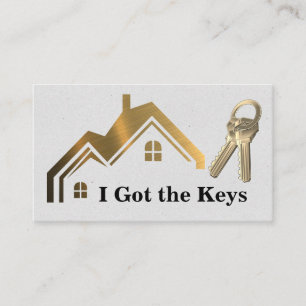 Carte De Visite Agent immobilier   Touches   Gold Home