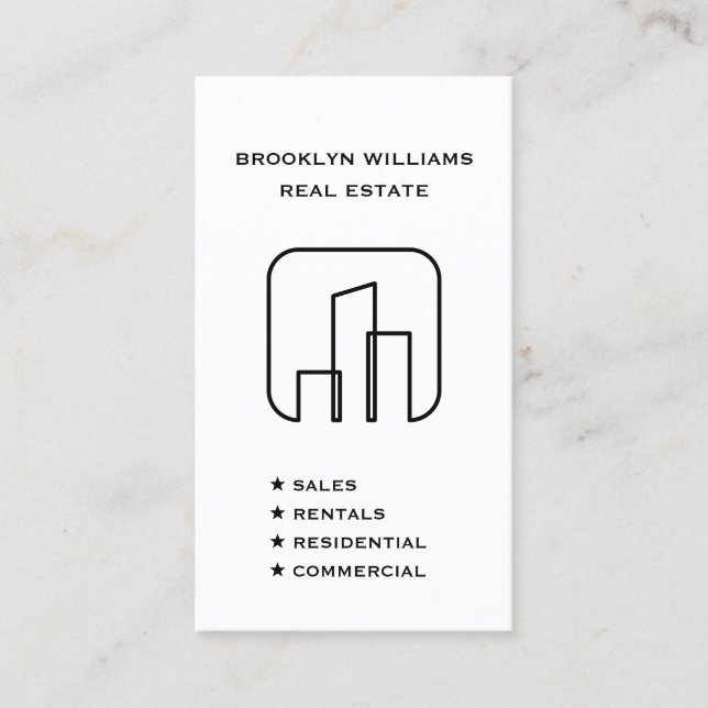 Carte De Visite Agent immobilier vertical Realtor Social Media (Devant)