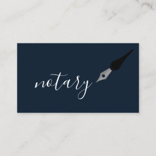 Carte De Visite Agent notaire Logo de stylo Écrivain de calligrap
