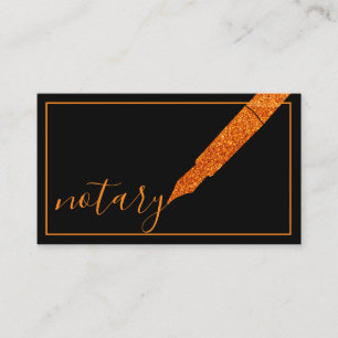 Carte De Visite Agent notarial Logo plume stylo Calligraphie écriv