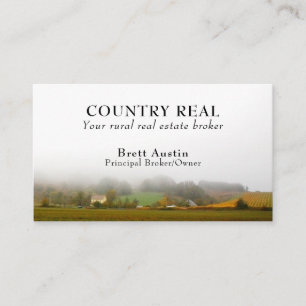 Carte De Visite Agent rural rustique d'agent immobilier de pays