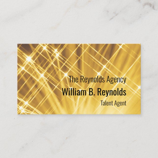 Carte De Visite Agent talentueux de Faux Gold Star Agent intérimai (Devant)