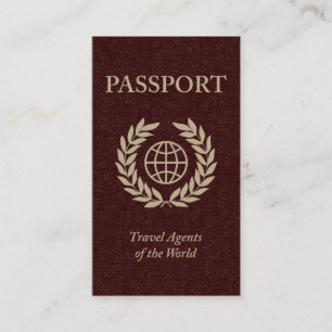 Carte De Visite agents de voyage du monde