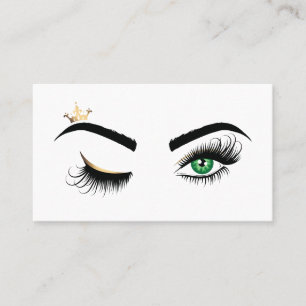 Carte De Visite Agrandissement de la salle de beauté verte Makeup 