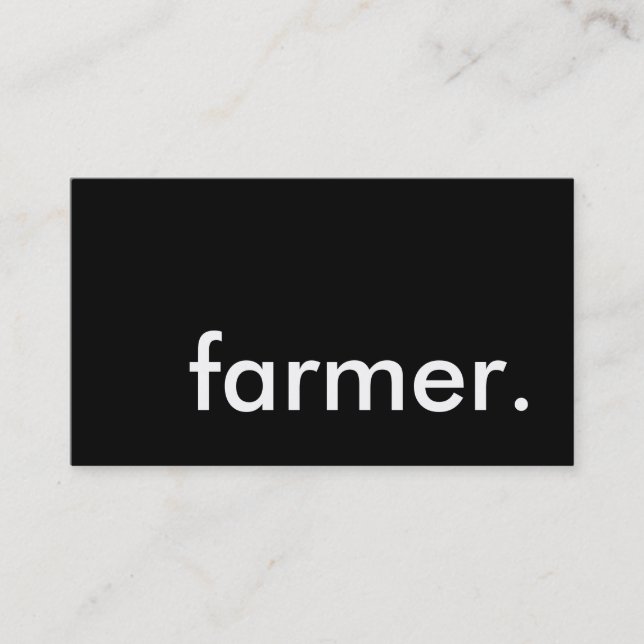 Carte De Visite agriculteur. (Devant)