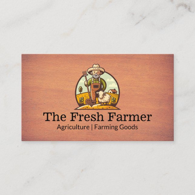 Carte De Visite Agriculteur avec mouton | Agriculture (Devant)