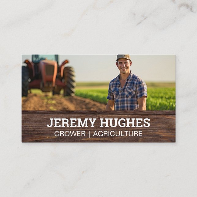 Carte De Visite Agriculteur et tracteur (Devant)