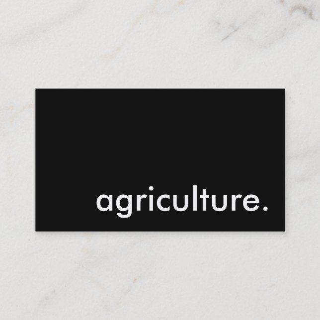 Carte De Visite agriculture. (Devant)