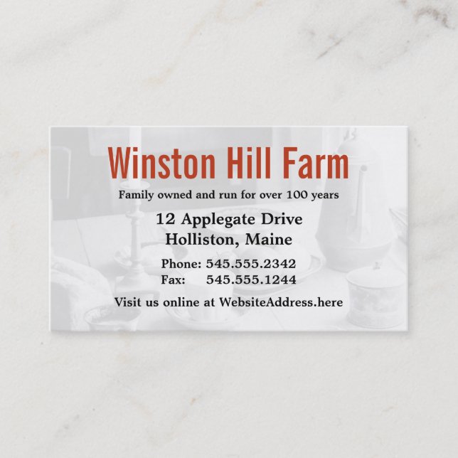 Carte De Visite Agriculture agricole Stand Entreprise agricole (Devant)