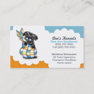 Carte De Visite Agrume de bleu de chiot de Schnauzer d'éleveur de
