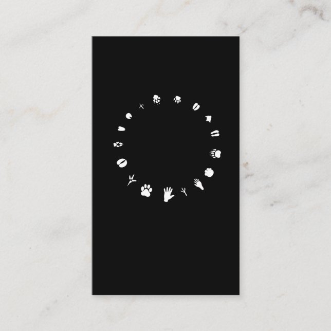 Carte De Visite Aide au sauvetage des animaux Empreintes Paw Empre (Devant)
