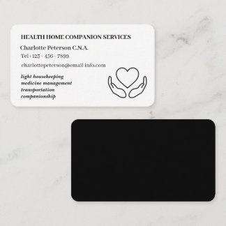 Carte De Visite Aides de soins minimalistes à domicile de l'AIIC