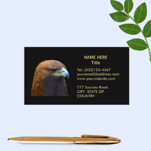 Carte De Visite Aigle d'or sur Noir
