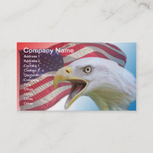 Carte De Visite Aigle et drapeau