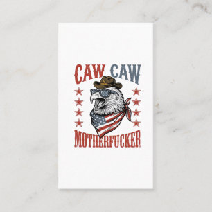 Carte De Visite Aigle patriotique Caw Caw Design de t-shirt drôle