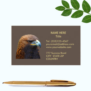 Carte De Visite Aigle royal sur fond marron