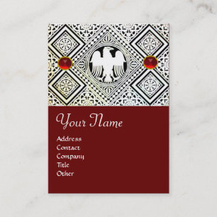 Carte De Visite AIGLE, RUBIS ROUGE brillant