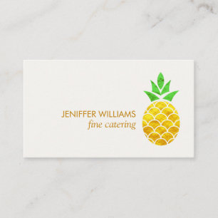 Carte De Visite Aiguille d'été personnalisée Or Ananas géométrique