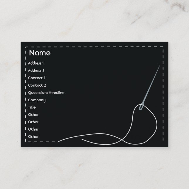 Carte De Visite Aiguille - potelée (Devant)