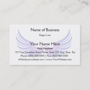 Carte De Visite Ailes bleues avec Embellissement Magenta