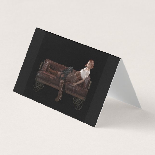 Carte De Visite Aimant d'enrobage de bagage à vapeur Portrai (Devant)