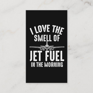 Carte De Visite Aimer L'Odeur Du Carburant À Jet - Avion Pilote D'