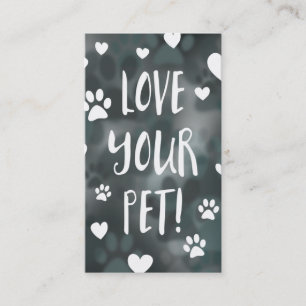 Carte De Visite aimez votre jour d'animal familier