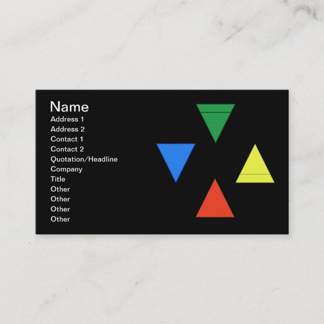 Carte De Visite Air Fire Water Earth (Devant)