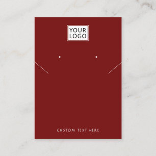 Carte De Visite Ajouter le logo Bijoux collier noir écran d'oreil