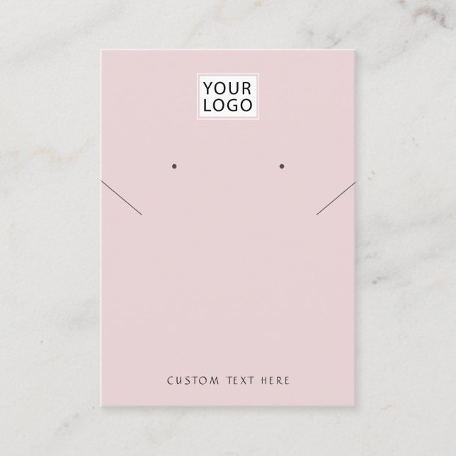 Carte De Visite Ajouter le logo Bijoux collier noir écran d'oreill (Devant)