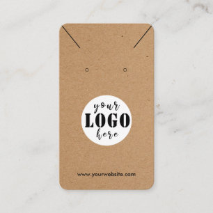 Carte De Visite Ajouter le logo Boucles d'oreille en papier artisa