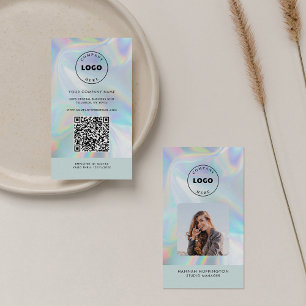 Carte De Visite Ajouter le logo QR Code photo de l'employé