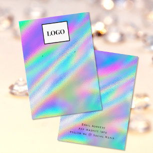 Carte De Visite Ajouter Logo Faux Holographique Eear Display Card
