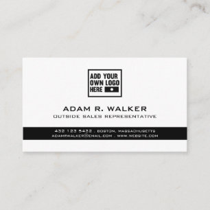 Carte De Visite Ajouter un logo  Noir et blanc