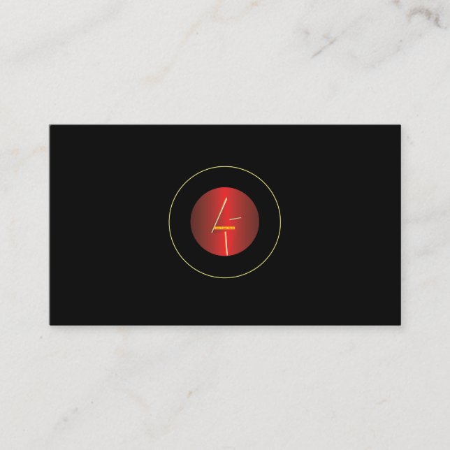 Carte De Visite Ajouter un logo personnalisé en cercle noir (Devant)