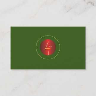 Carte De Visite Ajouter un logo personnalisé en cercle vert