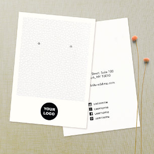 Carte De Visite Ajouter un logo Porte-oreille en cuir blanc