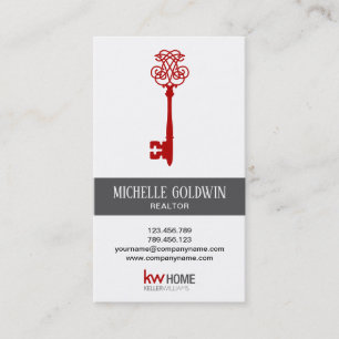 Carte De Visite Ajouter une photo Moderne Immobilier Realtor Key B