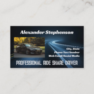 Carte De Visite Ajouter une voiture photo conduite Lyft Uber Drive
