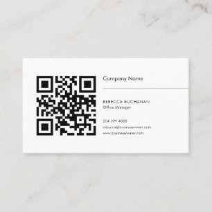 Carte De Visite Ajouter votre code QR Logo simple d'entreprise
