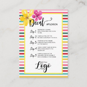 Carte De Visite AJOUTER VOTRE LOGO application de décalcomanie CAR